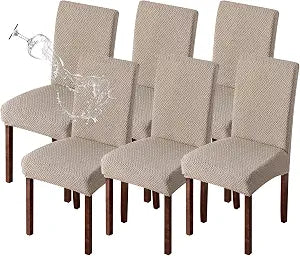 Genina Waterproof Chair Covers for Dining Room Chair Slipcovers Set of 6