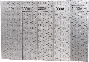 5 Pieces Diamond Sharpening Stone Set,Diamond Lapping Plate Coarse/Medium/Fine Grit Sharpener,400/600/800/1000/1200 Grit