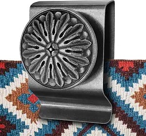 1.6"x2.5" EXTRA LARGE Tapestry Clamps 4PCS  Heavy Duty Wide Quilt Hangers for Wall, No Tilt Anti-Slip Metal Clips with Screws & Anchors, for Blanket Rug Carpet Display (SILVER)