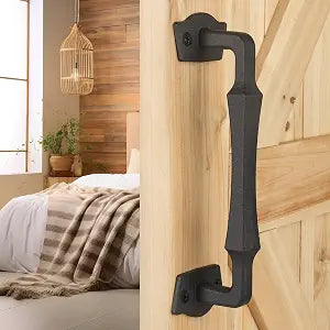 Rustic Barn Door Handles for Sliding Door, 10" Square Solid Design