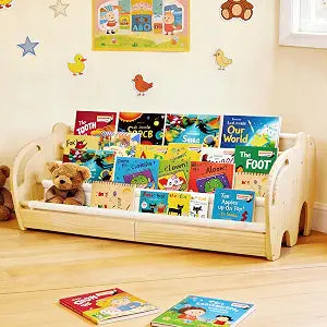 Ancaixin 4-Tier Toddler Bookshelf, Baby Bookshelf, Kids Bookshelf for Room