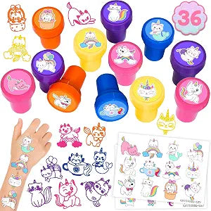 36 PCS Caticorn Party Favors, Cat Unicorn Goodie Bag Fillers