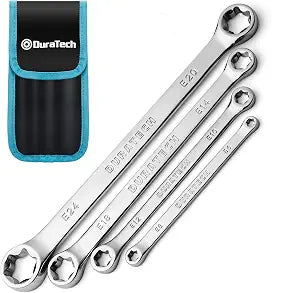 DURATECH 4-Piece E-Torx Wrench Set, Double Box End