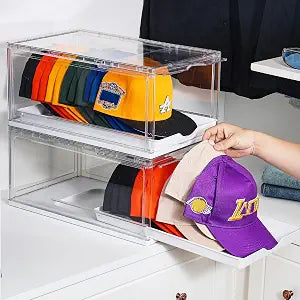 Vtopmart 2 Pack Stackable Baseball Caps Organizer, Each Holds 12 Hats