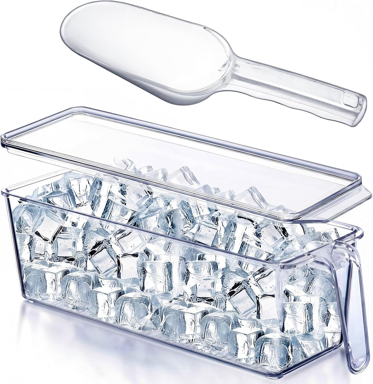 1 Set Ice Storage Bin for Freezer,12.4 x 3.94 x 3.94 Inches