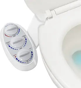 Serenelife Bathroom Bidet Seat Attachment - Fresh & Hot Water Adjustable Function with Plastic Sprayer for Full Cleaning - Standard Non-Electric Mechanical Self Clean Personal Hygiene