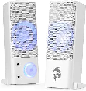 Redragon GS550 PC Gaming Speakers 2.0 Channel Stereo Enhanced Sound, White