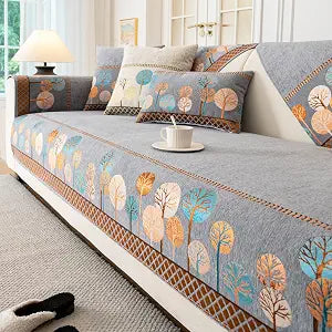 Chenille Boho Couch Cover for Sectional Sofa(1PC,35.4"x82.7")