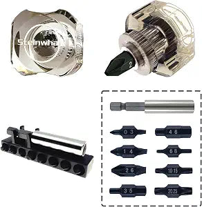 10in1 Double-Headed Stubby Screwdriver Bit Set for Tight Spots