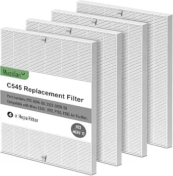 C545 True HEPA Replacement Filter 4 Pack H13 True HEPA Air Filter