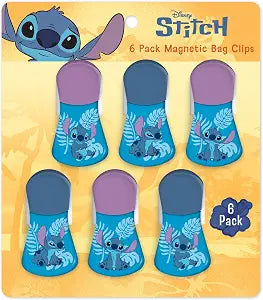 Disney Stitch Magnetic Chip Clips, Set of 6