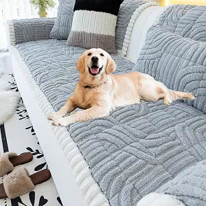 Couch Cover for Dogs, Washable Non-Slip Pet Sofa Protector, Soft Sofa Slipcovers Cushion Protector for Dogs and Cats. (Light Gray, 27.6" x 59.06" x 1.5")