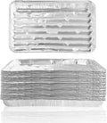 25 Pack Disposable Aluminum Broiler Pans for Oven 13 x 9 x 1 inch