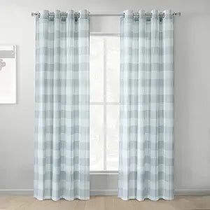 Gianna Light Filtering Grommet Indoor Curtain 52 x 108 in Grey