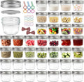 PINIWON Mason Jars 4 oz with Lids, 40 Pack Mini Canning Jars