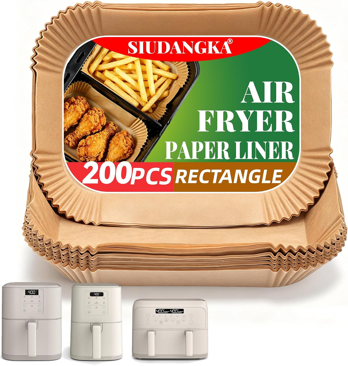 200Pcs Air Fryer Liners Parchment Paper for Bella 4Qt Slim Air Fryer