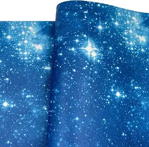 29.5 feet Big Roll Stars Shelf Drawer Liner Self-Adhesive Furniture Countertop Lining Vinyl Paper Sheet Waterproof Wallpaper (Blue Starry Sky, L-354.3x17.7 Inch)