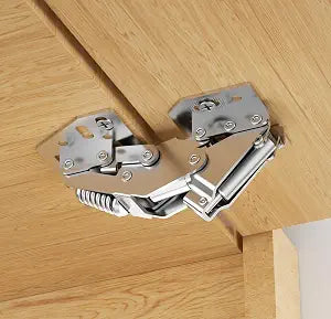 Chibery 2 Pack 90 RV Cabinet Hinges, Heavy Duty Surface Mount Soft Close Accessories, Face Frame & Frameless, Self Closing, No Pre-Drilled Cup Hole for Cabinets, Camper Van, Trailer, Vehicle-Mounted