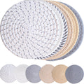 6 Pcs Trivets Set for Hot Dishes, Heat Resistant Pot Set Holder, 100% Cotton Trivets Home Essentials Decor for Hot Pots and Pans Kitchen Countertop Decor, 7-Inch(Gray&Brown)