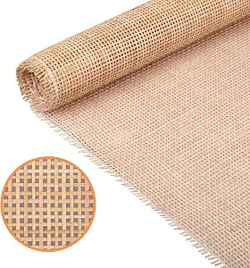 24" Width Natural Square Cane Webbing 5 ft, Rattan Roll for Caning Projects