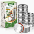 12 Sets Wide Mouth Canning Lids & Rings, Fits Ball & Kerr Mason Jars, 86mm