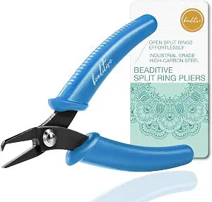 Beaditive Split Ring Pliers for Jewelry Making & Beading, High-Carbon Steel, 5-Inch