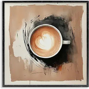 Modern Coffee Love Kitchen, 17 x 17 Inch Framed Gicle Print