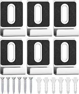 6Pcs Metal Mirror Clips for Wall Mounting, Mirror Holder Clips Heavy Mirror Hangers for The Wall (Silver)