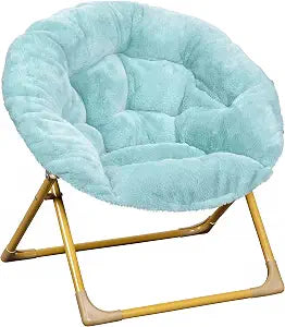 Flash Furniture Kids 23 Inch Folding Saucer Chair, Dusty Aqua