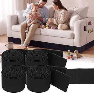 Ripeng 4 Rolls Under Couch Blocker Adjustable Elastic Blockers, 3" x 132"