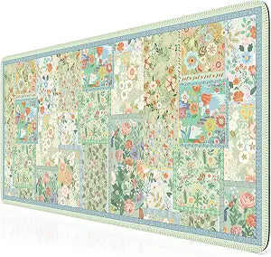 HAOCOO Green Desk Mat, Big Mouse Pad for Keyboard, Non-Slip Rubber Base