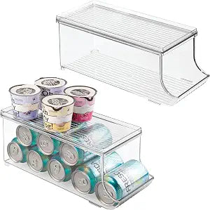 iDesign Soda Can Organizer, Set of 2, Clear