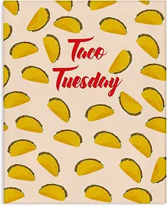 Stupell Industries Taco Tuesday Fiesta Food, 16 x 20 Inch Canvas Wall Art