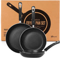 Frying Pan 3-Piece Set, Nonstick Skillet Set for Induction Cooktop, Frying Pan Nonstick 8 Inch+9.5 Inch +11 Inch (Black)