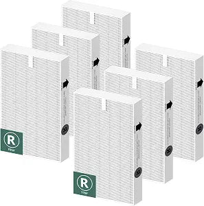 Air Purifier Filter R Replacement for Honeywell Air Purifier HPA100/200/300 and 5000 Series, Funmit 6 Pack Filter Compatible with Honeywell R Filter (HRF-R3 & HRF-R2 & HRF-R1)