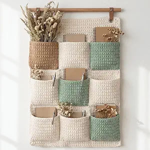 Gerrii Handmade Boho over the Door Hanging Organizer