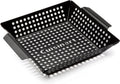 Cuisinart 11" x 11" Non-Stick Grill Wok, Perforated BBQ Grill Basket for Grilling Veggies, Meat & Stir-Fry, Outdoor Grilling Basket for Charcoal and Gas Grills