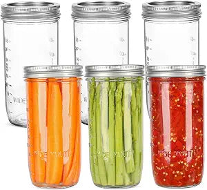 24 oz Wide Mouth Glass Jars