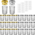 SPANLA Mason Jars 8 oz, 24 Pack Small Canning Jars 8oz Half Pint Glass jars