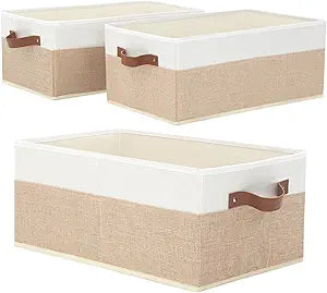 Closet Organizer Bins 3 Pack, Large Storage Bins for Shelves