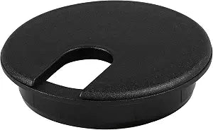 5 Pack Rok Hardware 3" (76mm) Black Round Computer Desk Table Port Wire Cable Cord Organizer Hole Cover Grommet, ROKRG3BLK