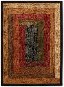 Home Dynamix Royalty Vega Contemporary Geometric Area Rug, Black/Brown, 31.5"x47"