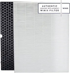 Genuine Winix 116130 Replacement Filter H for 5500-2 Air Purifier, White