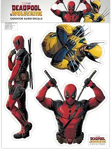Marvel Deadpool & Wolverine Decals - Set of 3 Vinyl Car Stickers for Window Truck Bumper Laptop Water Bottle Skateboard Marvel Licensed