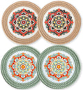 8 Inch 4-Pack Trivets for Hot Dishes, Cotton Pot Holders