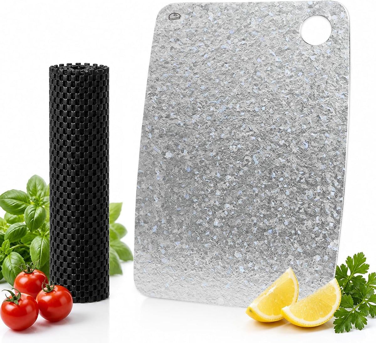 Titanium Cutting Board, Crystallized 100% Pure Titanium, 12 x 8 Inch