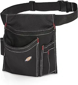 Dickies 5-Pocket Single Side Tool Belt Pouch/Work Apron, Durable Canvas Construction, Adjustable Belt for Custom Fit
