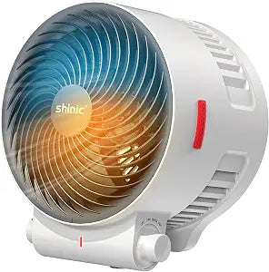 shinic 2-in-1 Heater and Fan Combo, 1500W Portable Space Heater, White