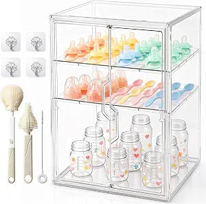 Baby Bottle Organizer for Countertop-3 Tiers X-Large Bottle Storage