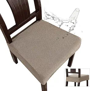 Genina Waterproof Seat Covers for Dining Room Chairs, Rear Covered